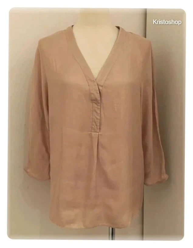 Blouse Zara Basic fluide Taille S teinte Champagne